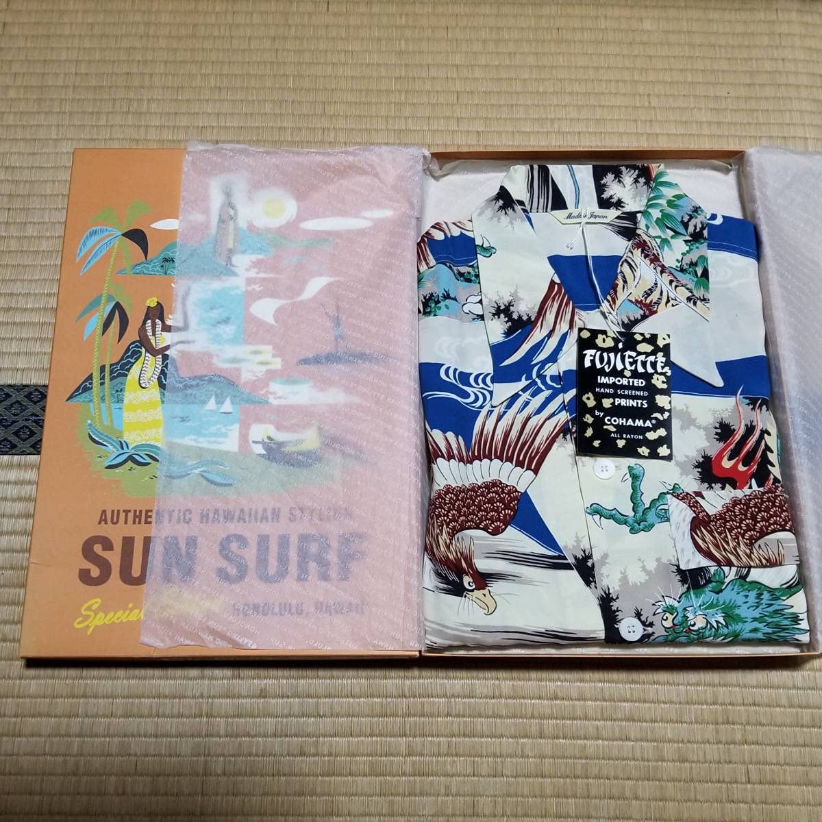 美品　サンサーフ　スペシャルエディション　鷲　虎　龍　獅子　和柄 Yahoo!オークション - SUN SURF サンサーフ S アロハ 鷲 虎 龍